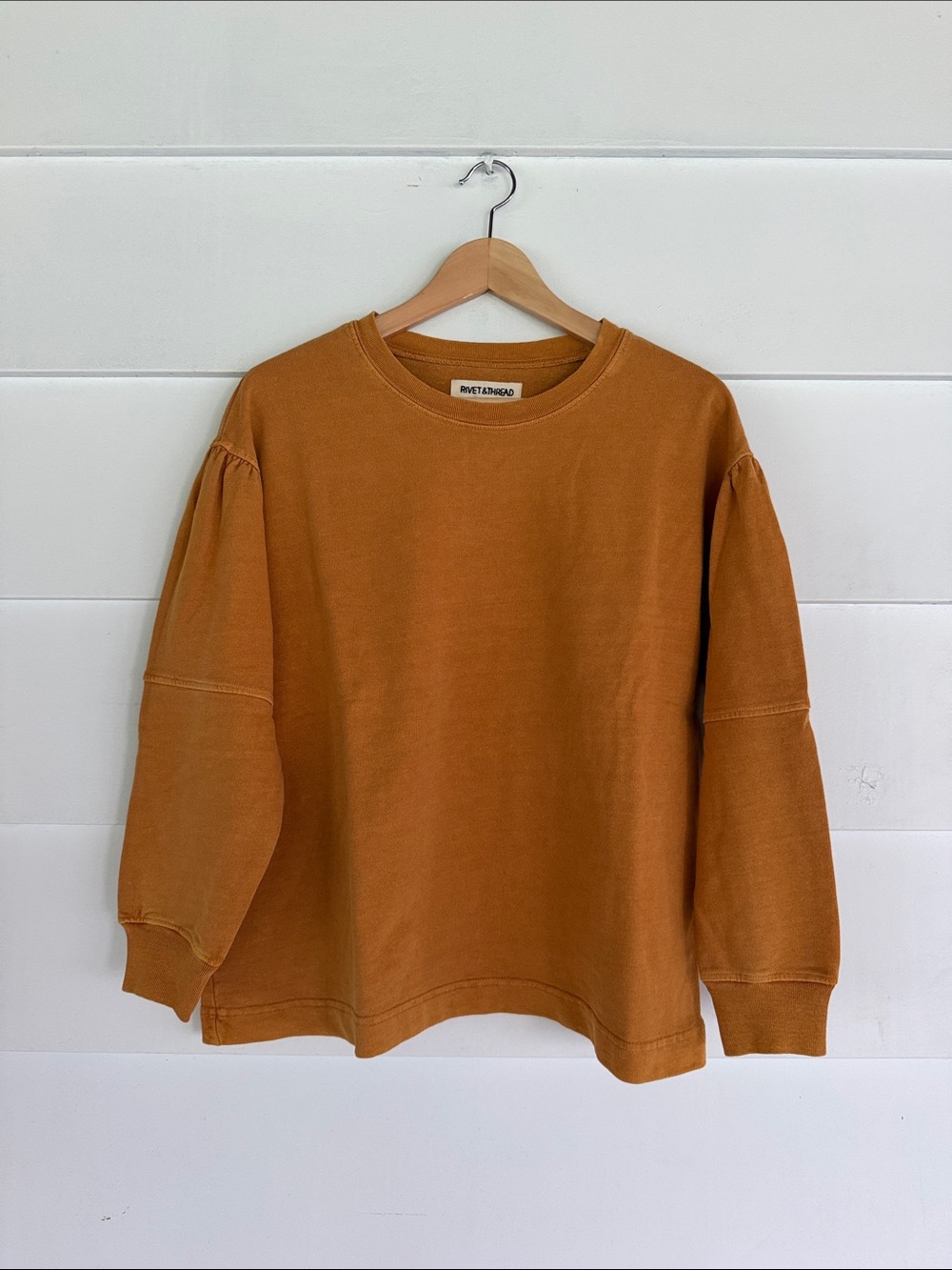 Men's Crewneck Sweatshirt in Rust Brown
